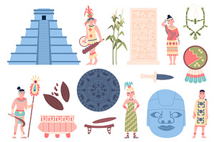 Maya civilization. Ancient aztec, an Object Illustration by LadadikArt