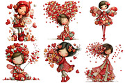 Valentine Fairy Clipart Bundle, an Illustration by Pixels.Craft (Thumbnail 4 of 5)