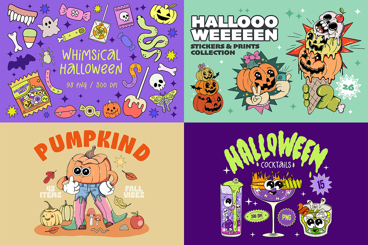 Halloween Bundle 80% OFF, an Illustration by Alina Sh (Photo 2 of 13)