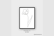 Tulip Digital Print. Line Art, a Background Graphic by Sunset&Sea Design (Thumbnail 3 of 3)