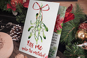 Elegant Christmas Watercolor clipart, a Seasonal Illustration by Yuliya Derbisheva (Thumbnail 3 of 13)