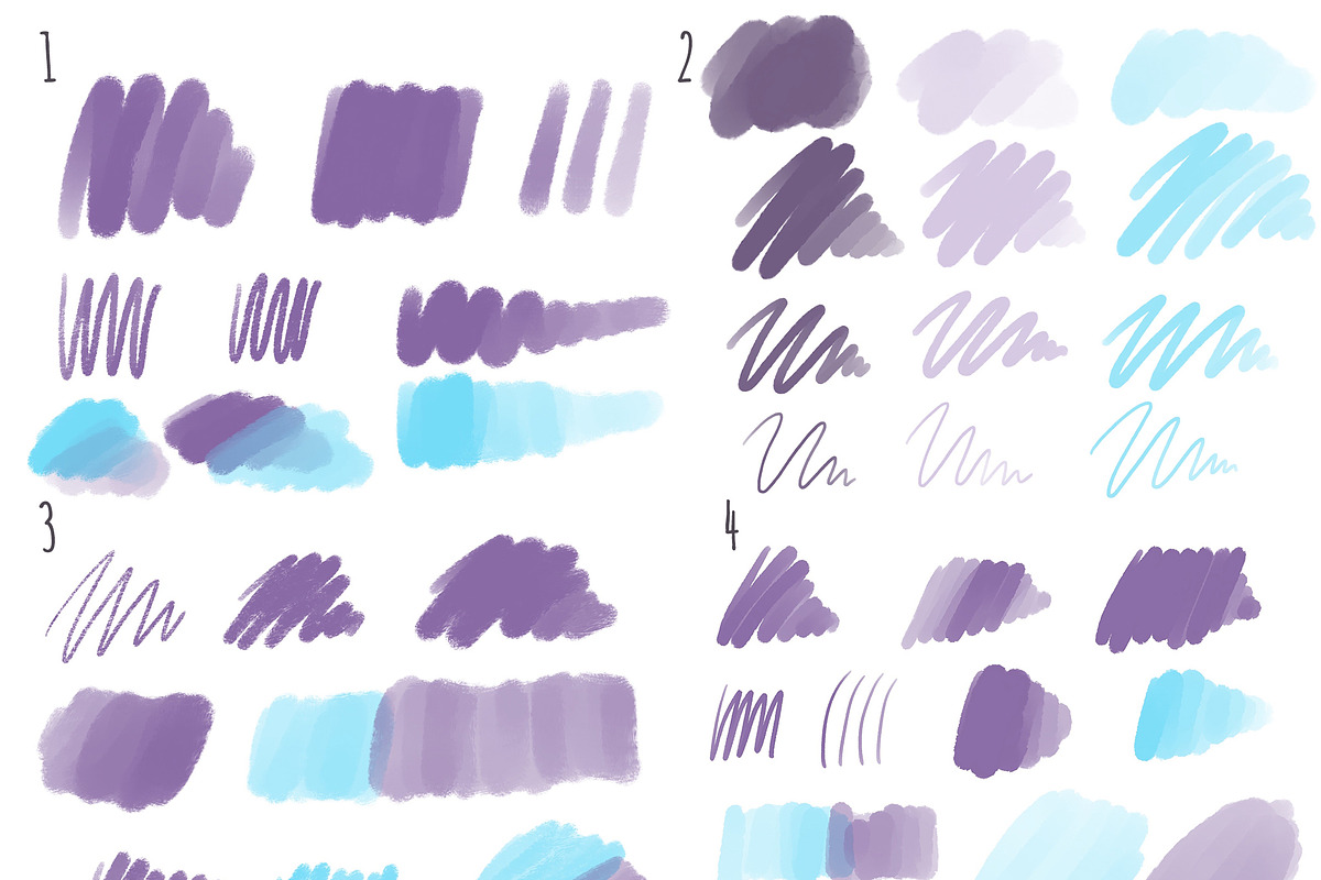 Procreate Coloring Brushes, a Brush Add-On by NViolet (Photo 2 of 6)