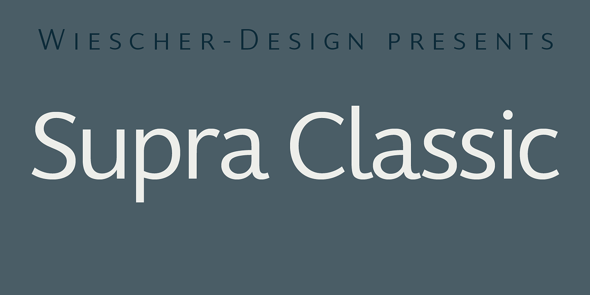 Supra Classic, a Sans Serif Font by Wiescher-Design (Photo 3 of 9)