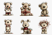 Whimsical Easter Teddy Bear Clipart, an Illustration by CreationArt (Thumbnail 4 of 5)