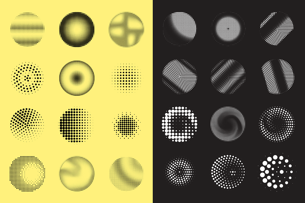 Radial Halftone Vectors, a Duotone Icon by Brickclay (Photo 2 of 7)