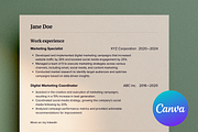 ATS-Friendly Resume Template - Canva, a Resume Template by Career Canvas (Thumbnail 1 of 2)