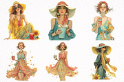 Whimsical Summer Girl Clipart, an Illustration by DreamArtGraphic (Thumbnail 5 of 8)