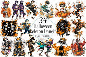 Halloween Skeleton Dance Sublimation, a Graphic by designcity5