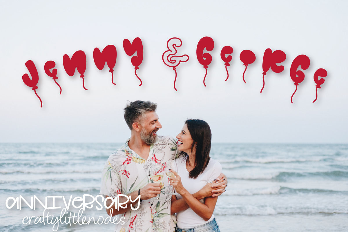 Balloonable - A Party Balloon Font preview 6