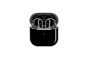 50 Wireless Earbuds Silhouette Icon, an Illustration by abu67222 (Thumbnail 33 of 51)