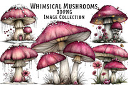 Whimsical Mushroom Clipart, an Illustration by Dream Creation (Thumbnail 1 of 7)