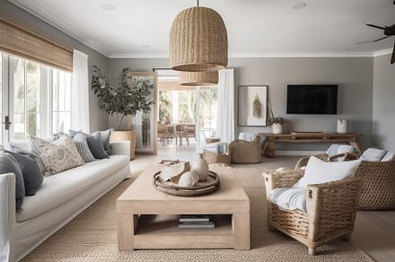 Coastal-style interior design