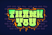 Square Spray Graffiti Font, a Blackletter Font by Blankids Studio (Thumbnail 6 of 6)