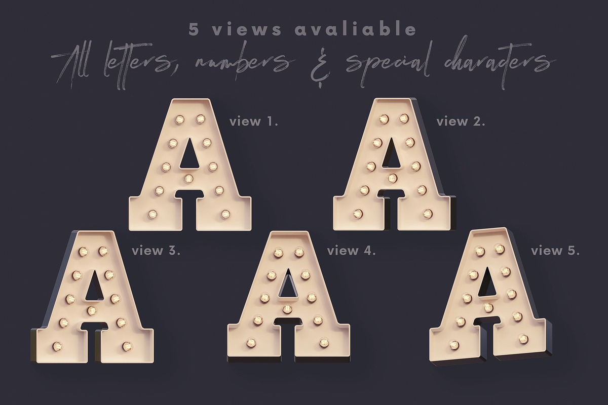 White Marquee - 3D Lettering, a Graphic by MIIM (Photo 3 of 8)