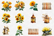 Spring Romance in Cottage Clipart, an Illustration by Designworld (Thumbnail 3 of 6)