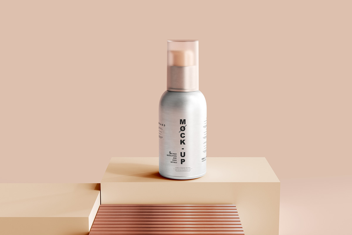 Aluminum Cosmetic Mockup Bundle, a Cups & Container Mockup by pmvch (Photo 123 of 206)