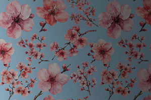 SAKURA Seamless Pattern & Motifs