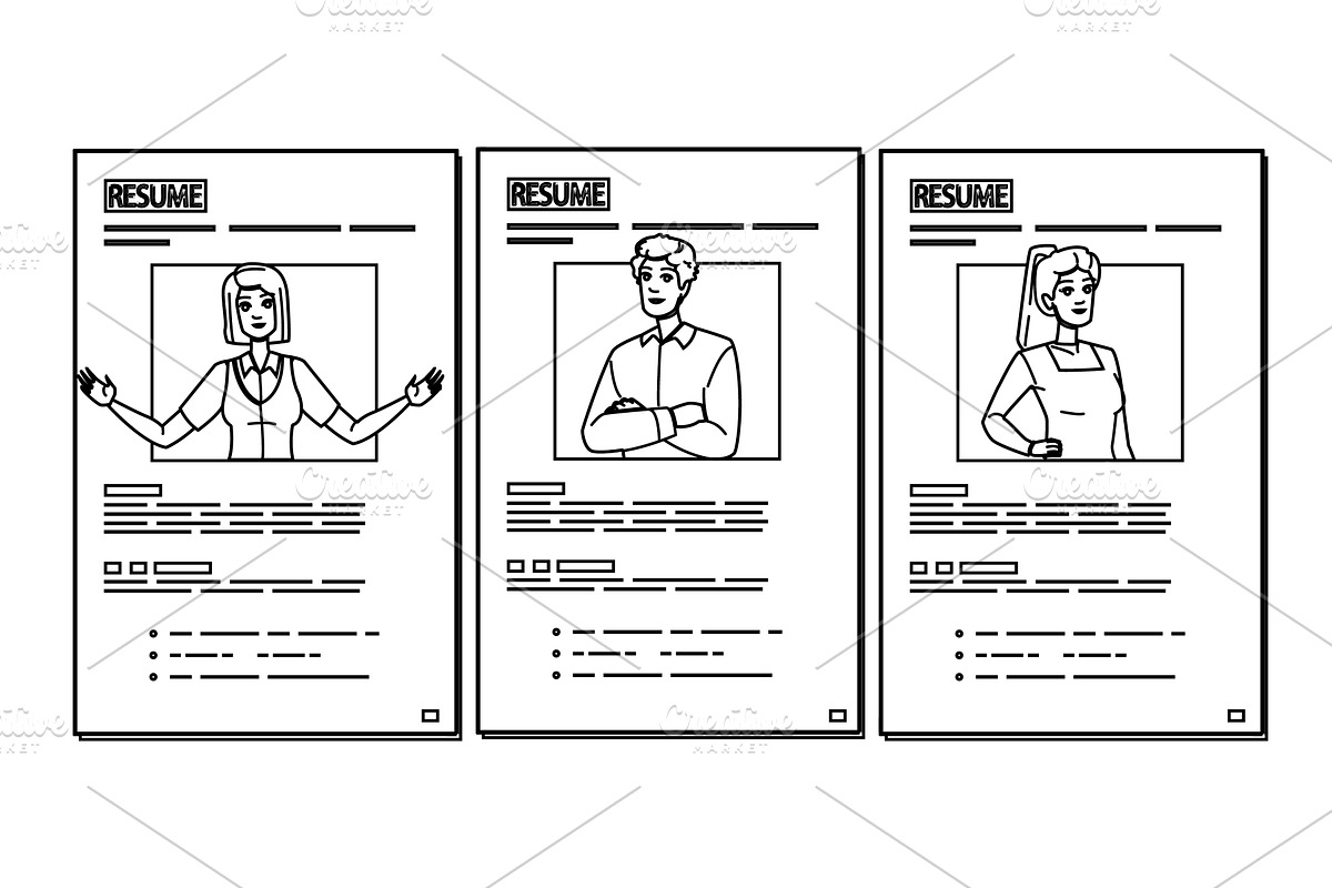 interview employee recruitment, a Person Illustration by pikepicture