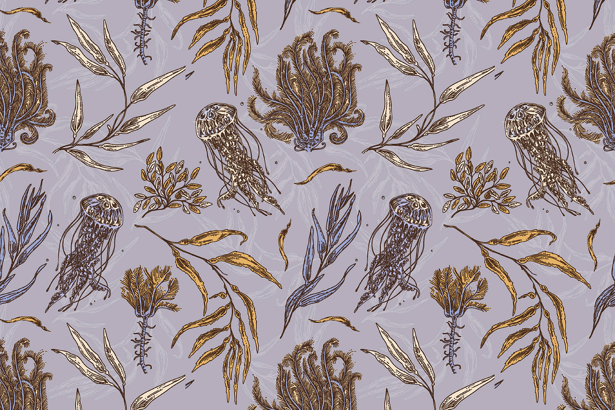 Narwhals. Seamless patterns., a Pattern Graphic by Kseniakrop (Photo 5 of 7)