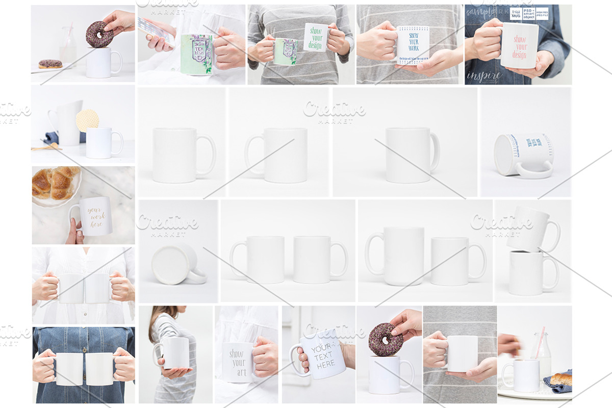 11oz Ceramic Mug Starting Kit Bundle, a Product Mockup by Inspire Mockups (Photo 7 of 8)