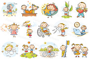 Set of cartoon kids, doodle children, a Person Illustration by Bubert Art (Thumbnail 1 of 4)