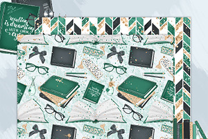 Bookworm Digital Paper Pack