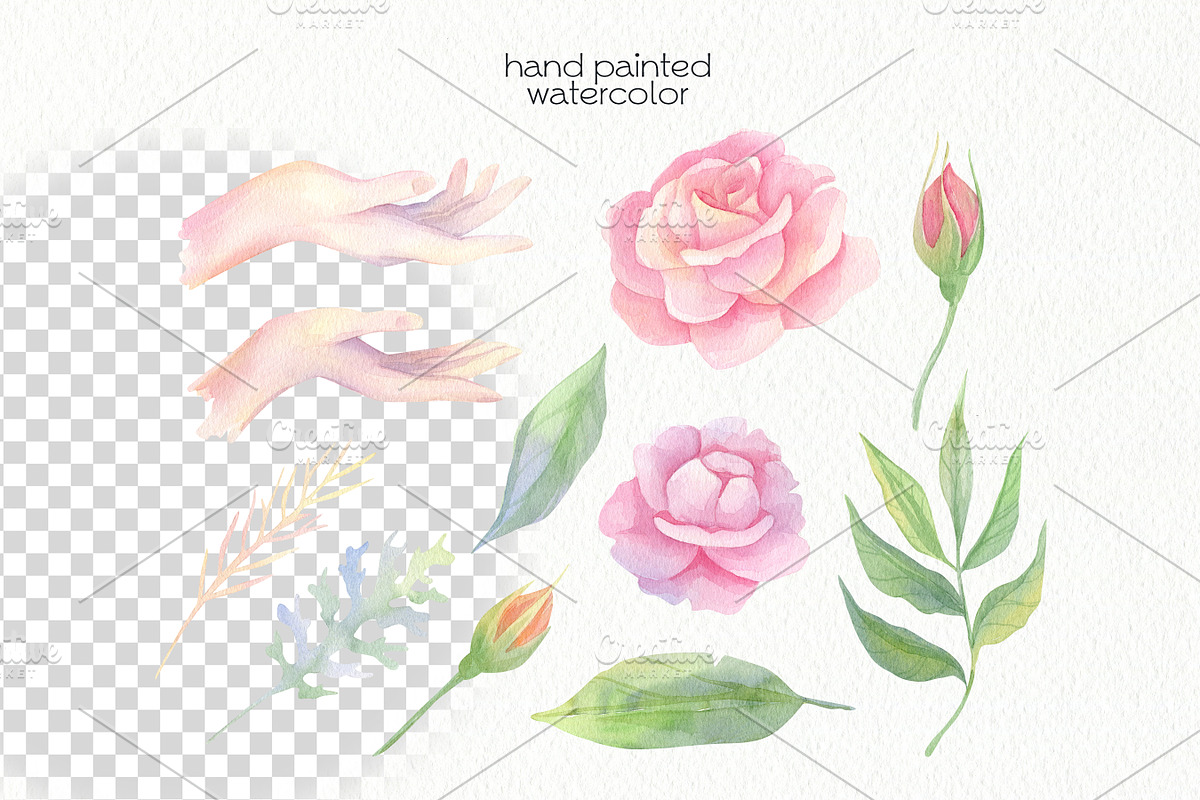 Watercolor Blooming Clipart, an Illustration by OllyKo Art (Photo 4 of 8)