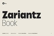 Zariantz Book, a Sans Serif Font by Unio Designs (Thumbnail 1 of 17)