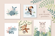 Jungle animals collection, an Animal Illustration by JulzaArt (Thumbnail 3 of 8)
