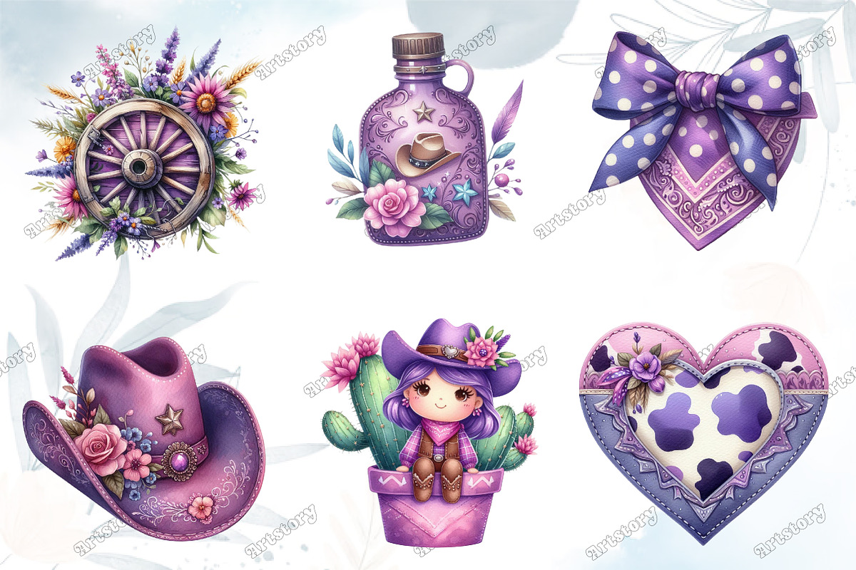 Purple Summer Cowgirl Sublimation, a Graphic by designcity5 (Photo 3 of 5)