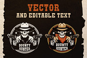 Skull Cowboy Retro Badge, a Branding & Logo Template by Agor2012 shop (Thumbnail 2 of 7)