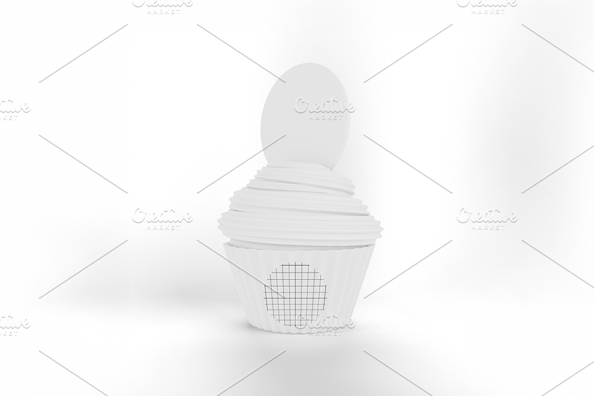 Cartoon I Heart Mom Cupcake Mockup, a Merchandise Mockup by Qaleb Studio (Photo 1 of 2)