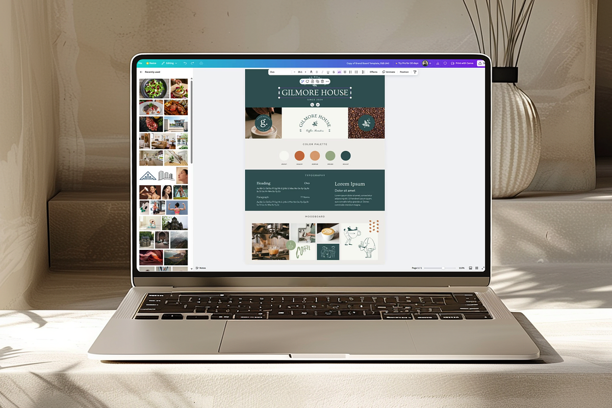 F&B Brand Board, a Branding & Logo Template by Creatif Foundry (Photo 2 of 6)