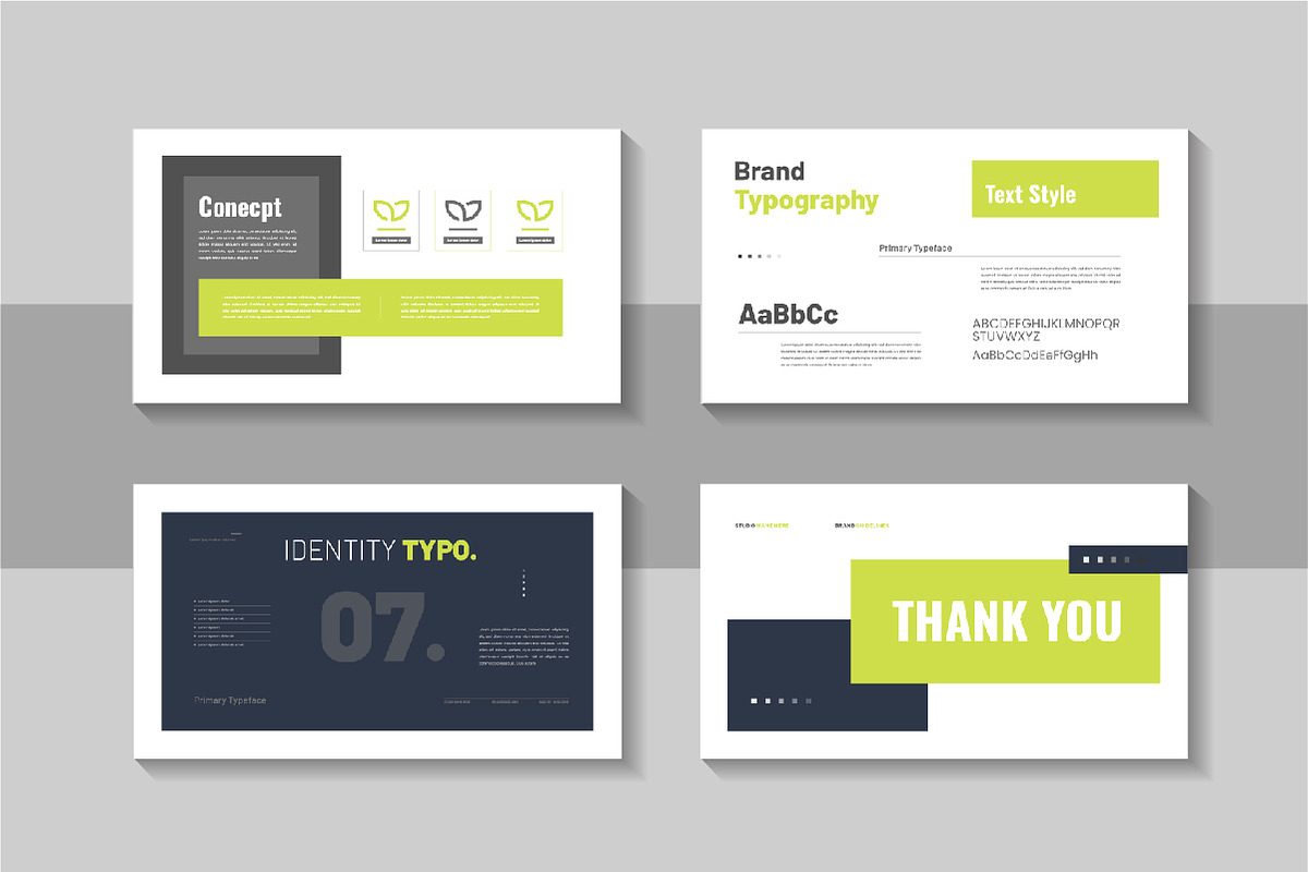 Clean brand guideline portfolio deck, a Presentation Template by Pavel_design (Photo 4 of 4)