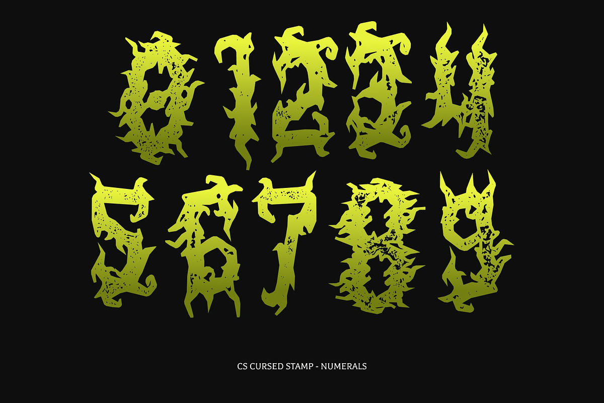 CS Cursed Stamp, a Blackletter Font by Craft Supply Co. (Photo 6 of 8)