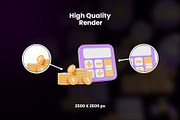 Finance 3D Icon Pack, an Object Graphic by Artnivora.Std (Thumbnail 2 of 4)