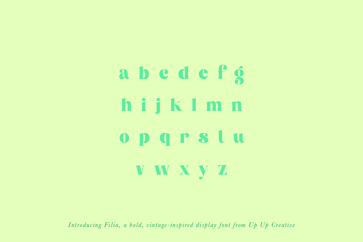 Filia Display Font preview 2