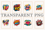 Pop Art Valentine PNG Sublimation, an Illustration by Designworld (Thumbnail 8 of 9)