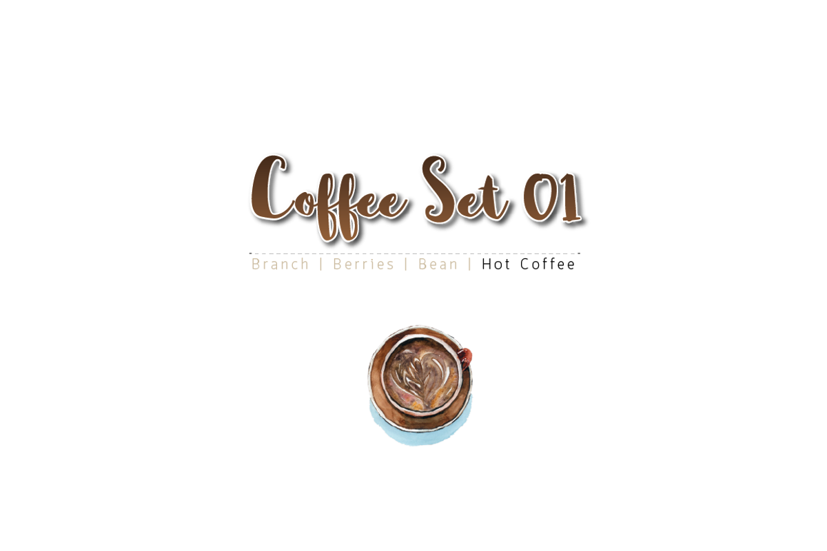 Coffee Set WaterColor, a Food Illustration by Ora (Photo 5 of 5)