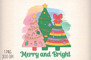 Brushstroke Christmas Tree PNG Merry, an Illustration by Daily.Designs (Thumbnail 1 of 5)