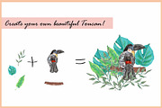 Rhino & Toucan-Watercolor Clipart, an Illustration by VianneArt (Thumbnail 4 of 7)