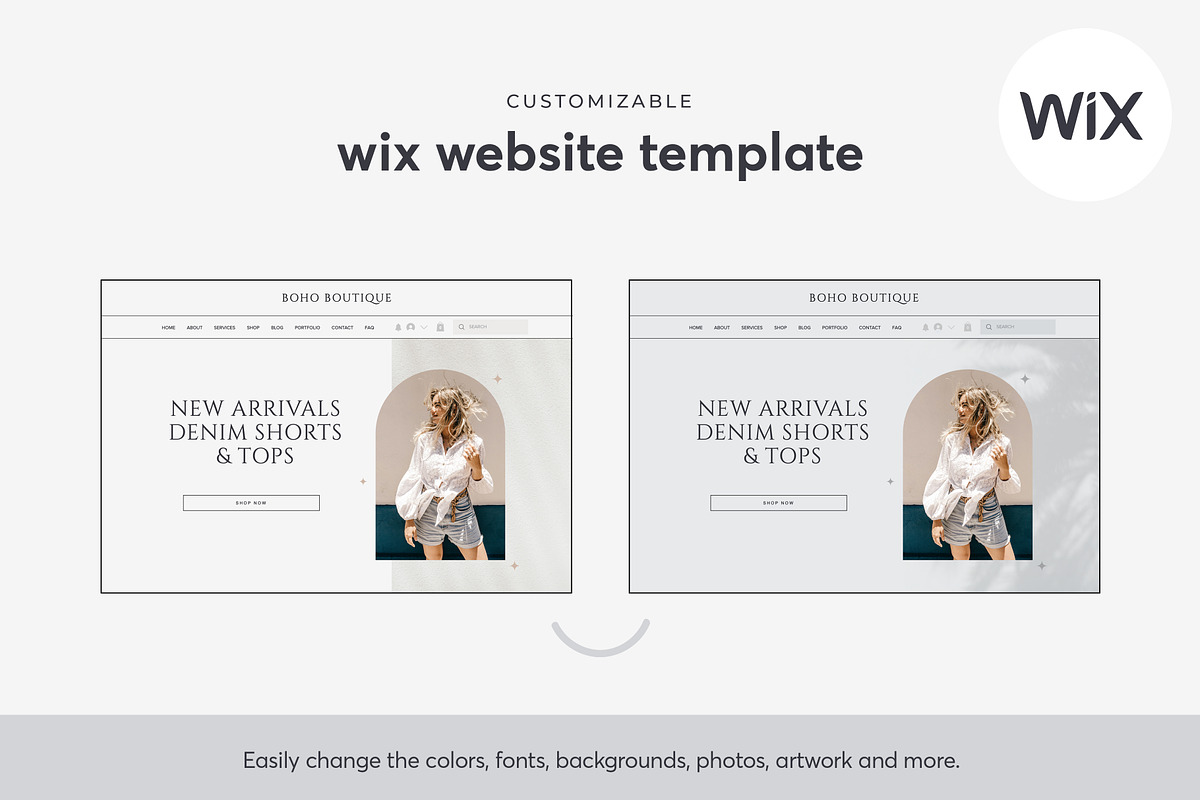 Boho Wix Website Template, a Wix Template by Studio Luxe Creative (Photo 8 of 12)