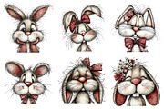 Bunny Faces Easter Bundle, an Illustration by Design Market (Thumbnail 3 of 3)
