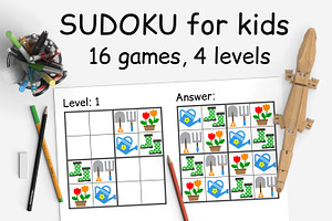 Sudoku Kids game. Children puzzle, an Education Illustration by jelisua88