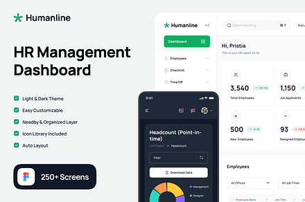 HR Management - Dashboard UI Kit, an UI Kit Template by Unpixel Design