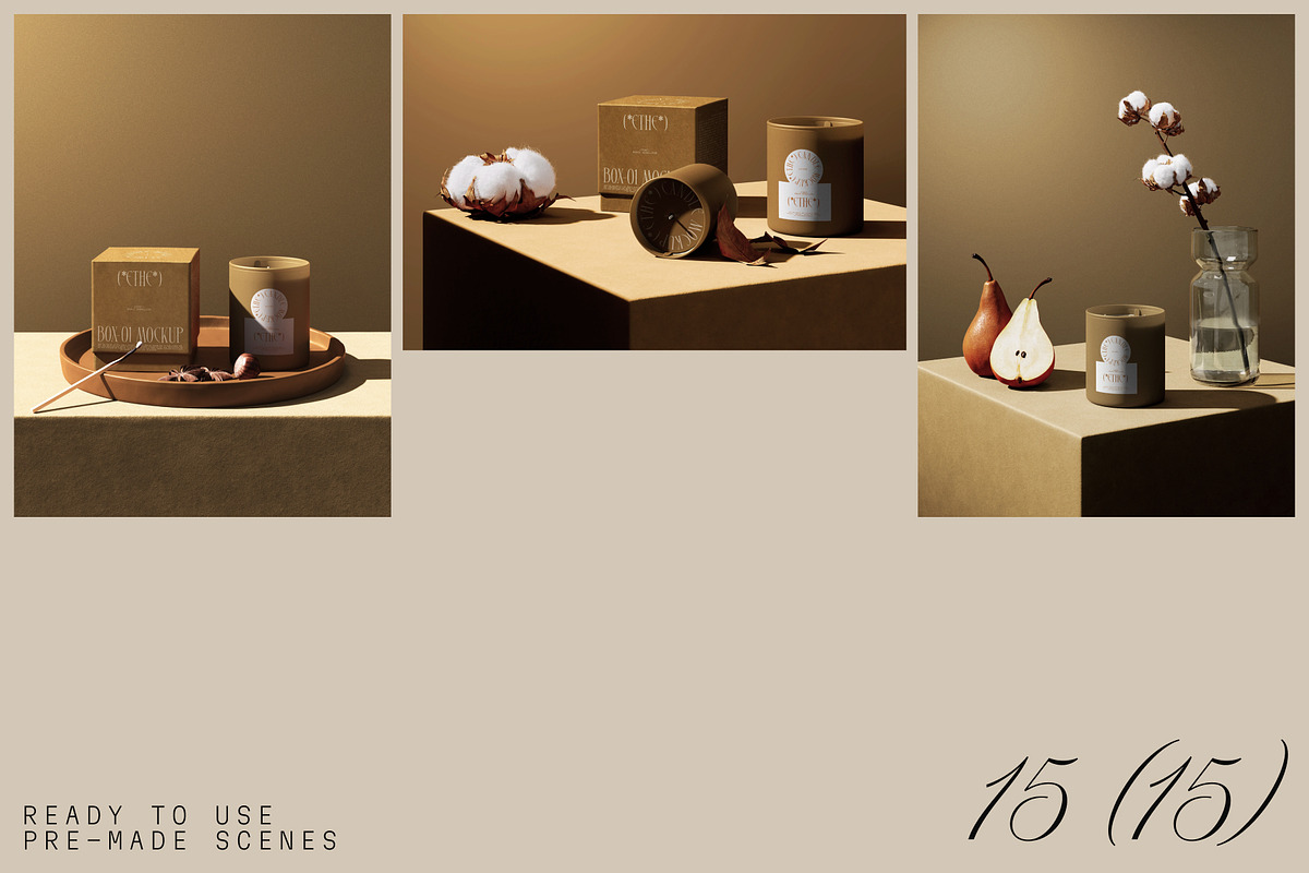 ETHE - Box&Candle mockups, a Packaging Mockup by Creatoom (Photo 8 of 15)