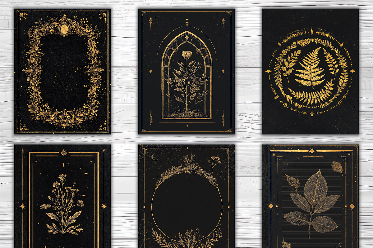 Gilded Botanical Field Book Cover, a Brochure Template by LA Design (Photo 4 of 10)