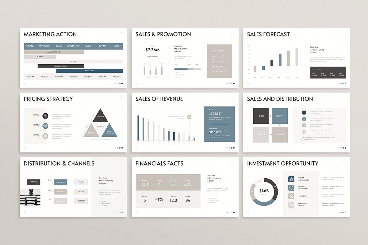 Minimal Business Plan Template Canva, a Presentation Template by ArtisanaAura (Photo 15 of 20)