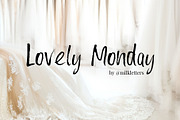 Lovely Monday Font, a Script Font by Renata Chizhikova (Thumbnail 1 of 10)