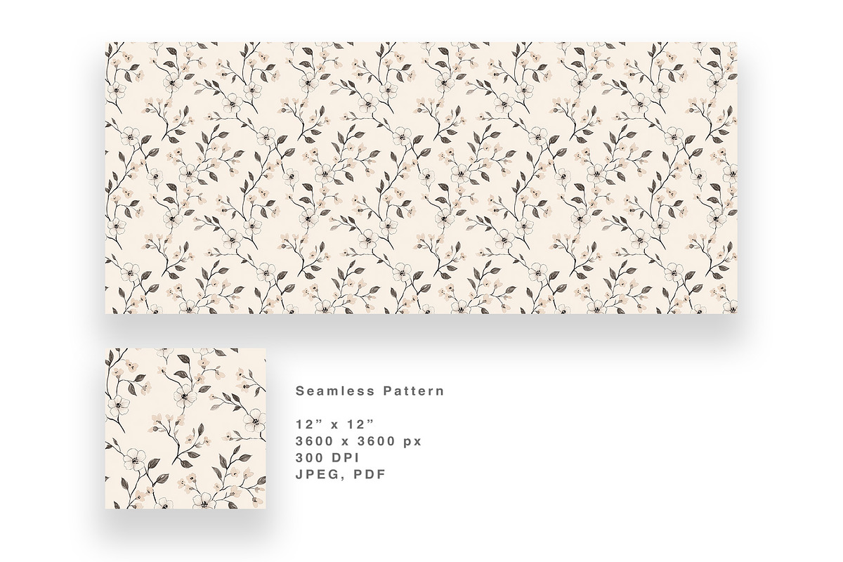 6 seamless pattern: Muted Floral, a Pattern Graphic by StudioCitra (Photo 8 of 10)